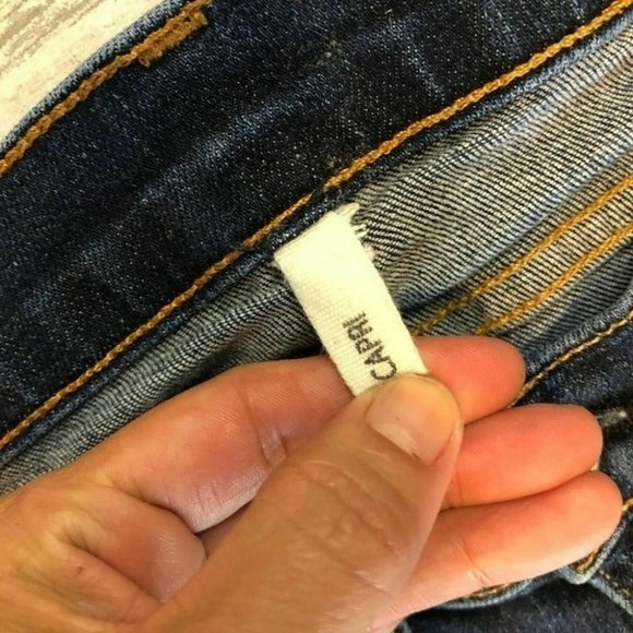 Rag & Bone Capri Destroy Skinny Dark Shredded - Picture 4 of 7